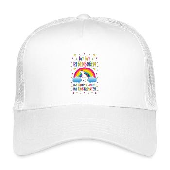 Bye Bye Rainbow Nursery Unicorn Glitter - Kids’ Trucker Cap - white - Front
