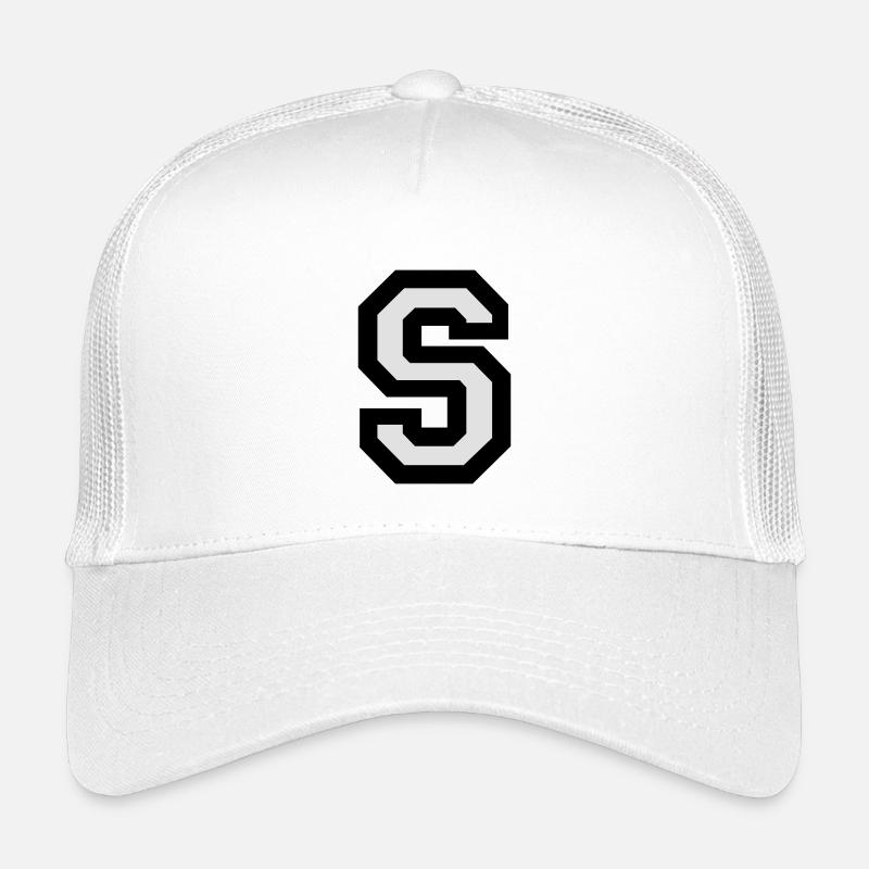 Letter S two-color - Kids’ Trucker Cap - white