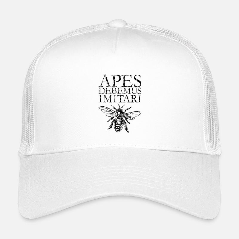 APES DEBEMUS IMITARI Imkerei Imker Spruch - Kinder Trucker-Cap - Weiß