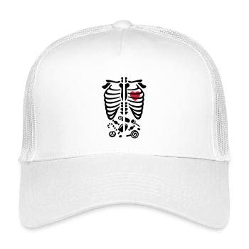 Röntgenstrahl-Kostüm Süßigkeiten Reisverschluss - Kinder Trucker-Cap - Weiß - Vorne