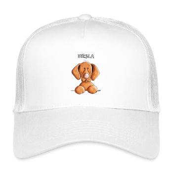 Neugieriger Vizsla - Kinder Trucker-Cap - Weiß - Vorne