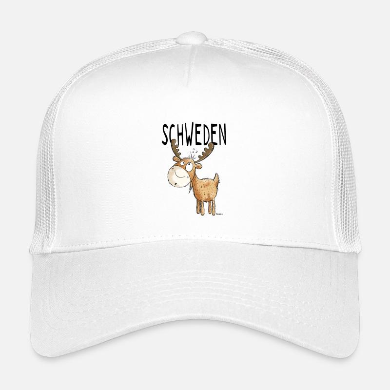 Elch aus Schweden - Elche - Hirsch - Geschenk - Kinder Trucker-Cap - Weiß