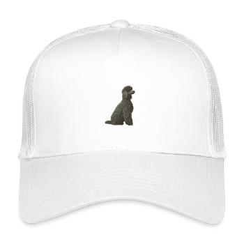 Schwarzer Pudel - Kinder Trucker-Cap - Weiß - Vorne