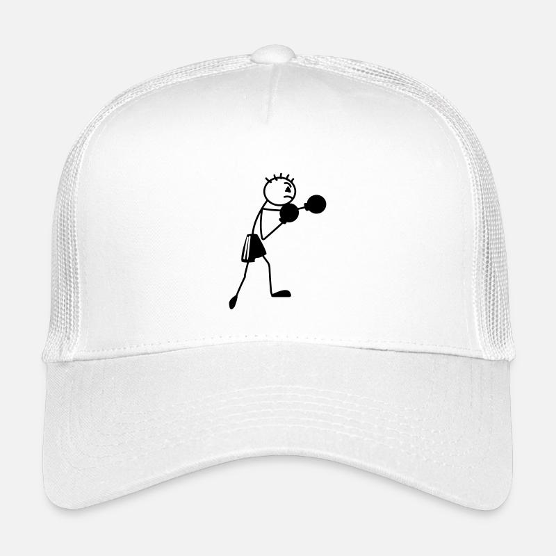 Boxfigur Strichmännchen - Kinder Trucker-Cap - Weiß