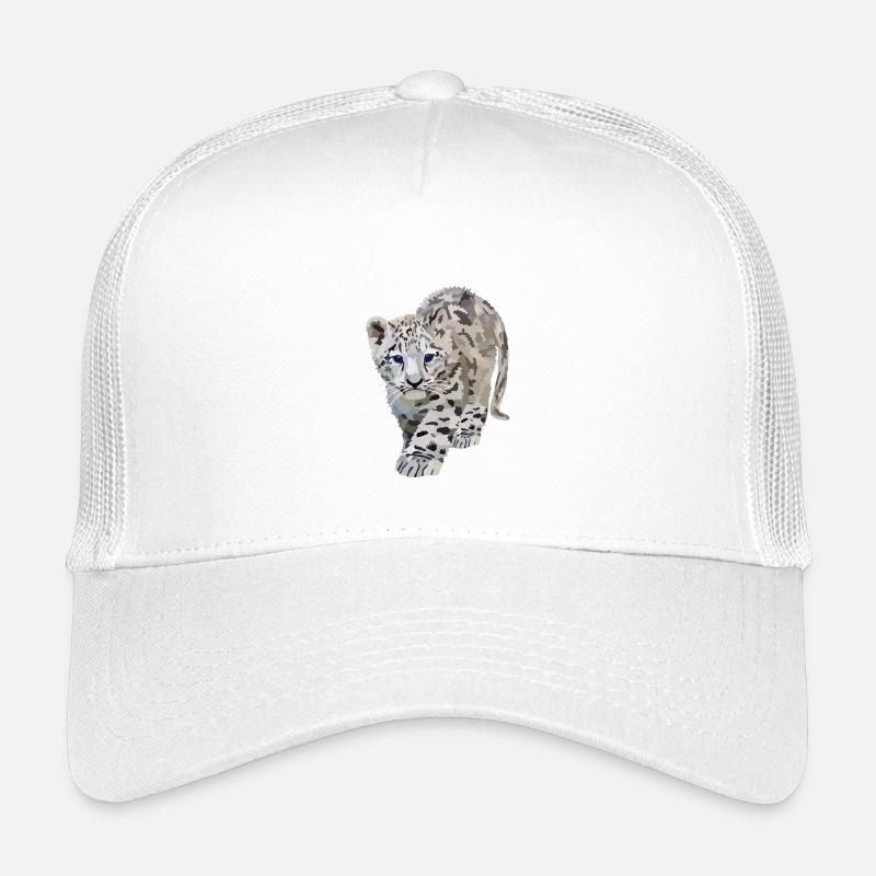 Sia, der Schneeleopard - Kinder Trucker-Cap - Weiß