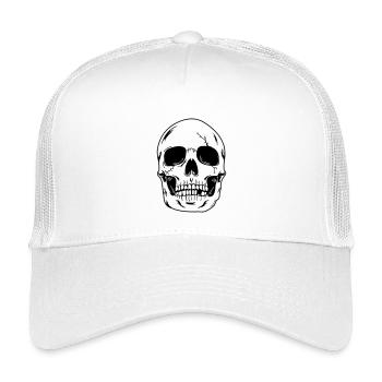 Skull head of skeleton - Kids’ Trucker Cap - white - Front