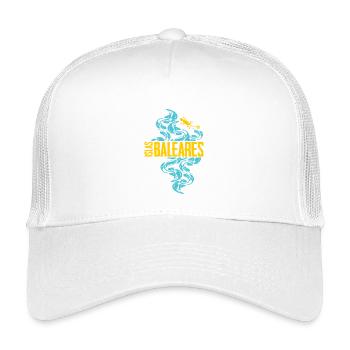 Îles Baléares Motif de vagues - Casquette trucker enfant - blanc - Devant
