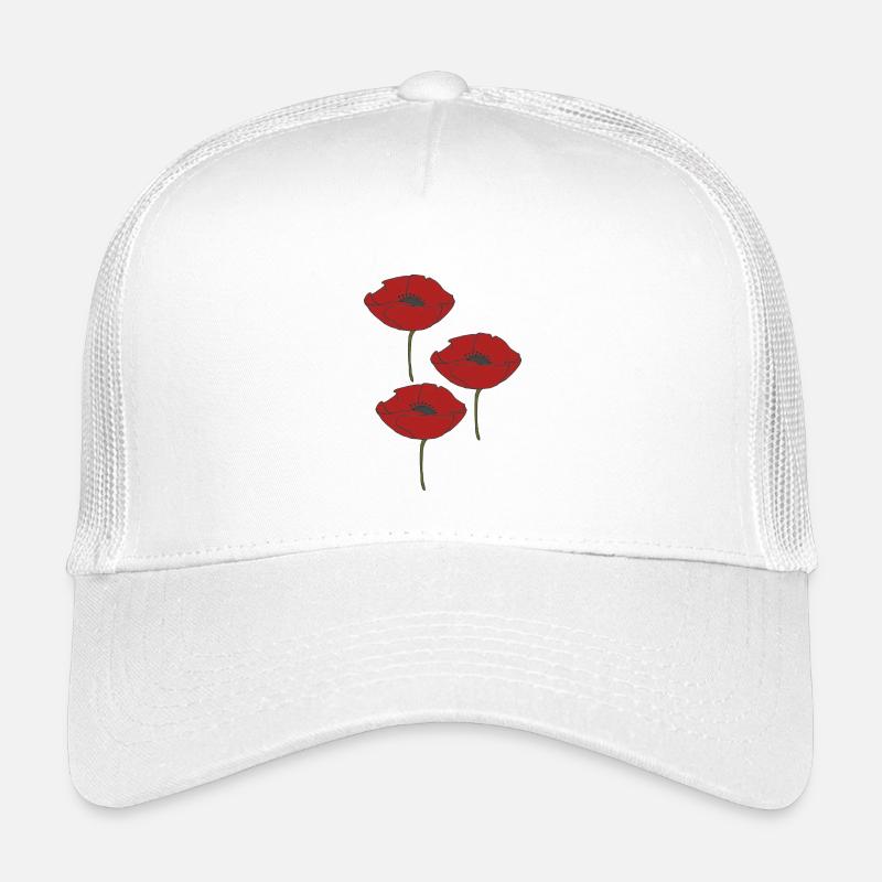 poppies - Kids’ Trucker Cap - white