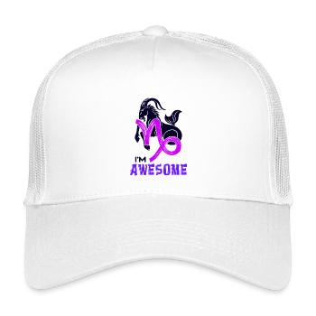 Steinbock Astrologie Horoskop Tierkreis Statement - Kinder Trucker-Cap - Weiß - Vorne
