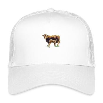 kuh mit kalb - Kinder Trucker-Cap - Weiß - Vorne