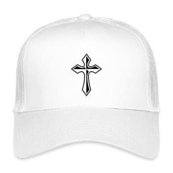 Image d’ombre transparente croisée - Casquette trucker enfant - blanc - Devant