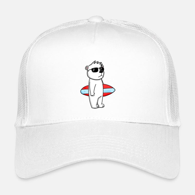 Planche de surf Polar Bear Surfing Bear Cool - Vacances Casquette trucker enfant