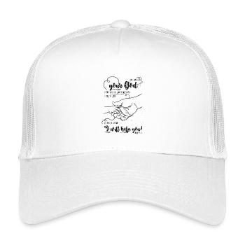Ésaïe verset biblique Je t’aide - Casquette trucker enfant - blanc - Devant