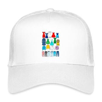 Vêtements pour femmes et filles - Casquette trucker enfant - blanc - Devant