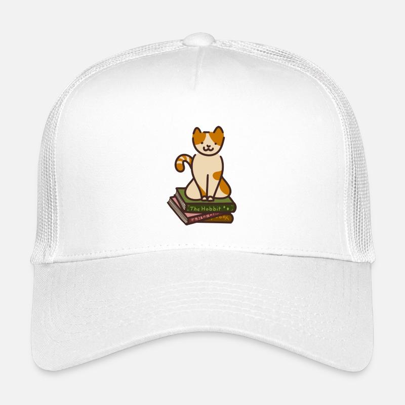 Chat sur les livres Casquette trucker enfant