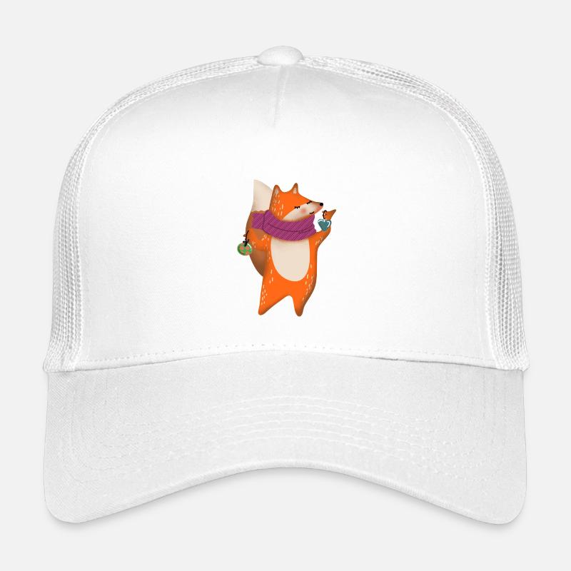 Weicher Fuchsherzschal - Kinder Trucker-Cap - Weiß