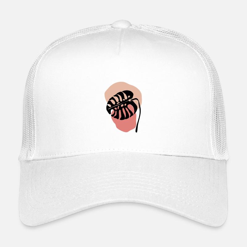 Abstract Plant Patterns in Pastel - Monstera - Kids’ Trucker Cap - white