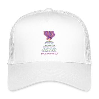 Love yourself - Kids’ Trucker Cap - white - Front