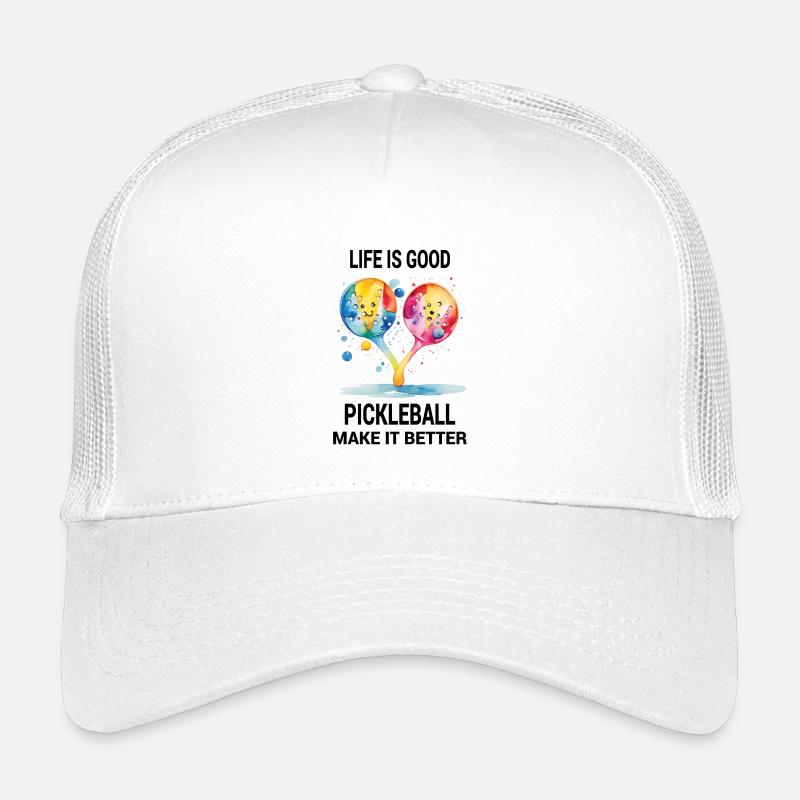 Das Leben ist gut. Pickleball mach's besser - Kinder Trucker-Cap - Weiß