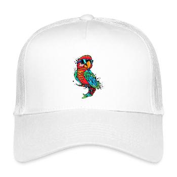 Vogelliebhaber Tier Papagei Vogel Zootiere - Kinder Trucker-Cap - Weiß - Vorne