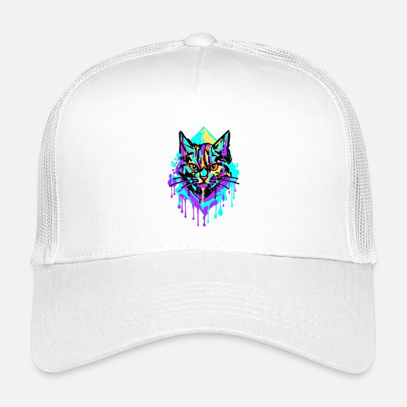 Katze Kunst Strassenkunst Graffiti Zeichnen Kinder Trucker-Cap