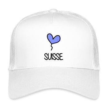 SCHWEIZ. LAND. GENF - Kinder Trucker-Cap - Weiß - Vorne