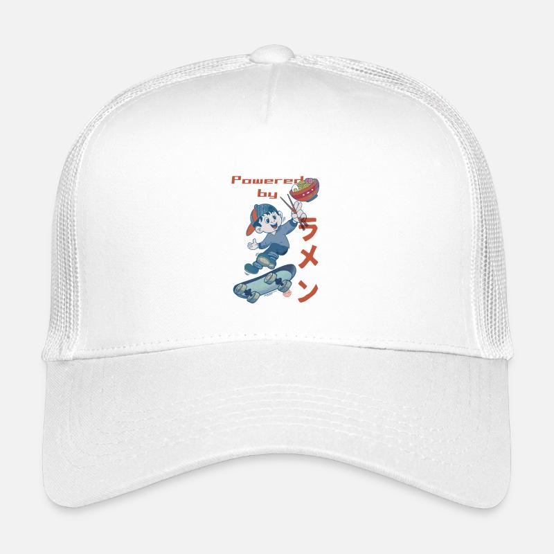 Powered by Ramen - Kinder Trucker-Cap - Weiß