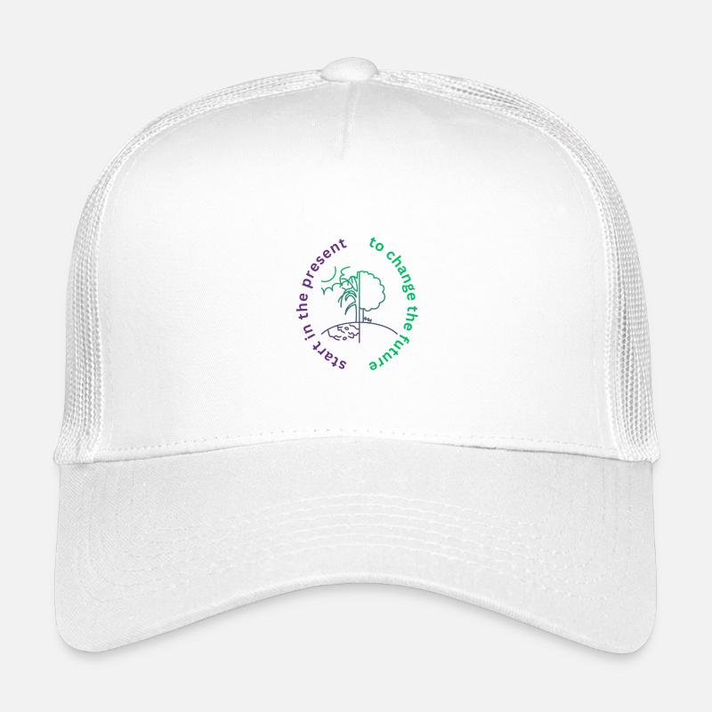 to change the future start in the present - Kinder Trucker-Cap - Weiß