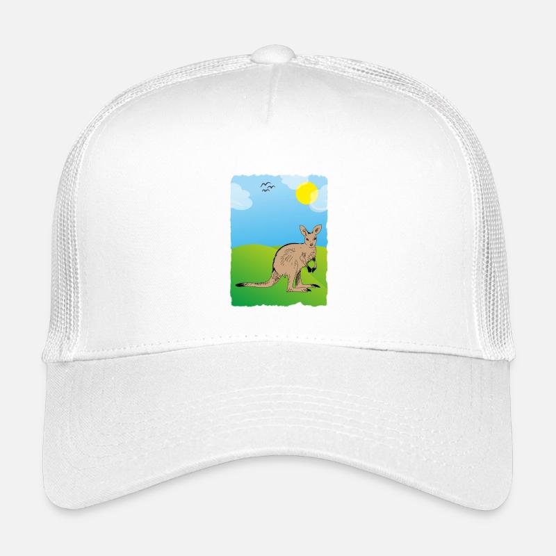 Känguru - Kinder Trucker-Cap - Weiß