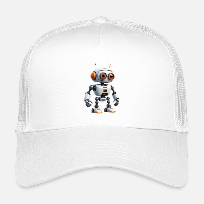Kleiner Robo-Entdecker - Kinder Trucker-Cap - Weiß