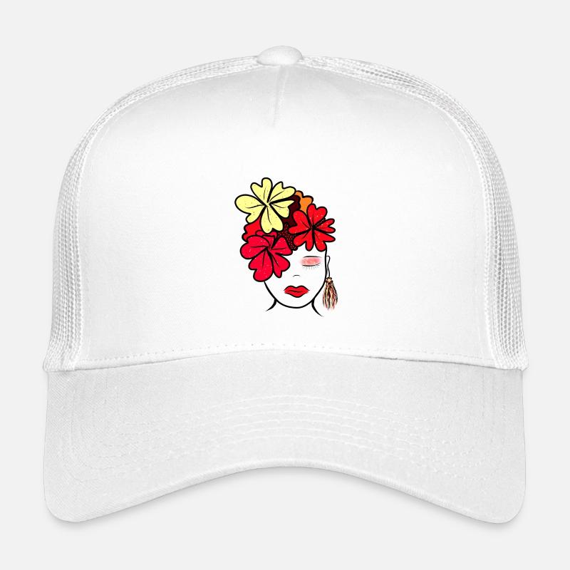Botanische Blume Collage Druck - Kinder Trucker-Cap - Weiß