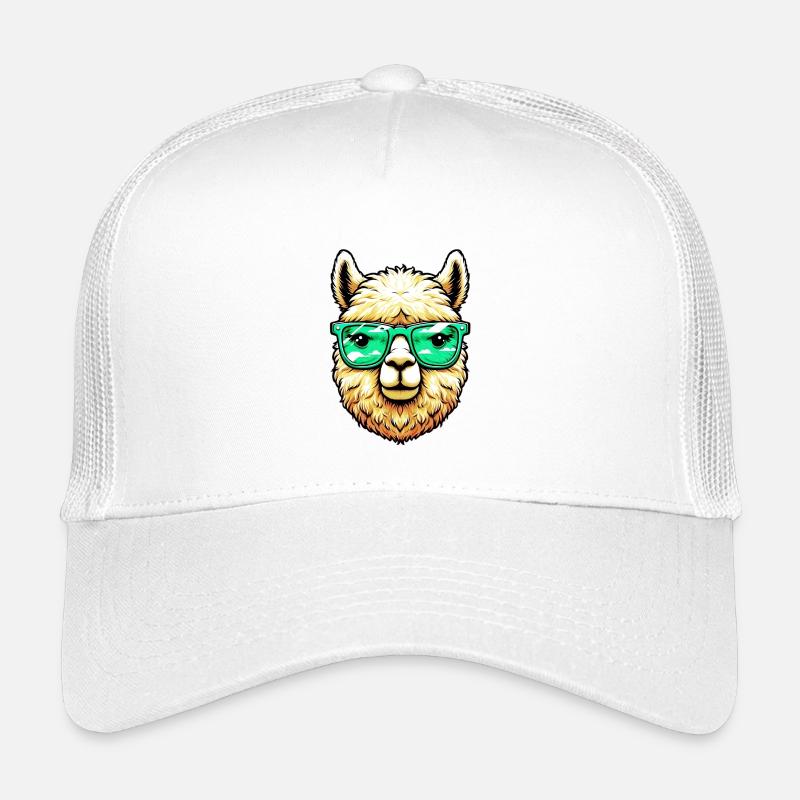 Alpaga avec lunettes de soleil Casquette trucker enfant