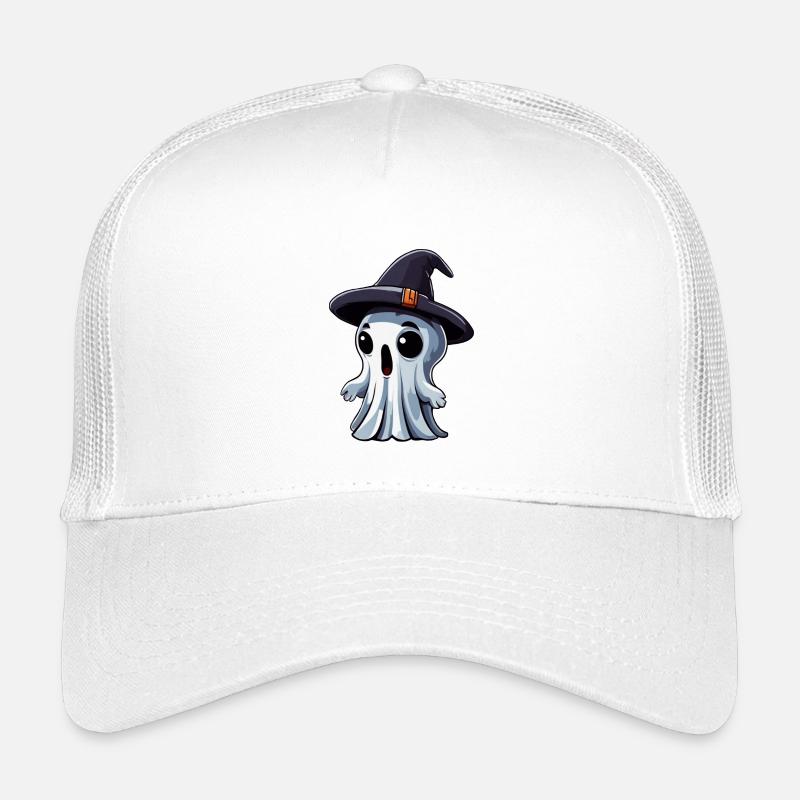 Halloween: Ghost with Hat Kids’ Trucker Cap