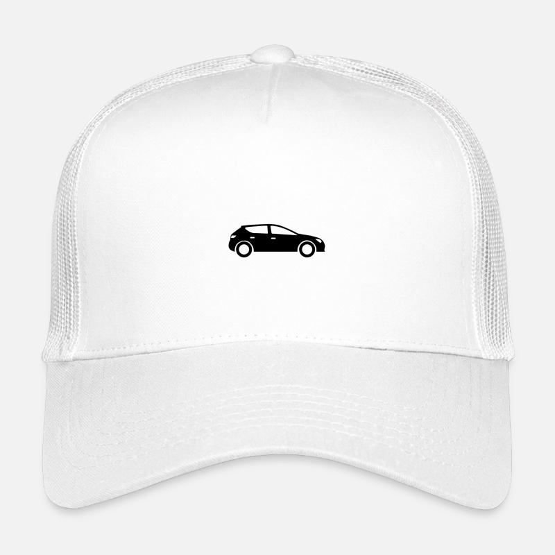 Silhouette des Autos - Kinder Trucker-Cap - Weiß