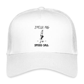 j'peux pas j'ai speed sail - Casquette trucker enfant - blanc - Devant