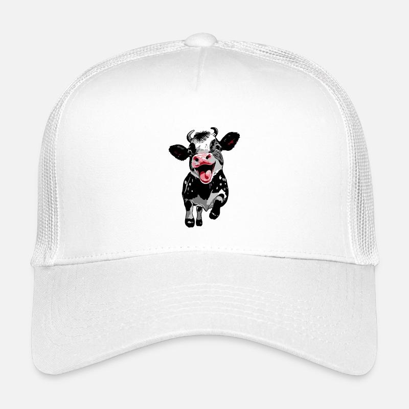 Jumping Calf - Funny Cow Calf - Kids’ Trucker Cap - white