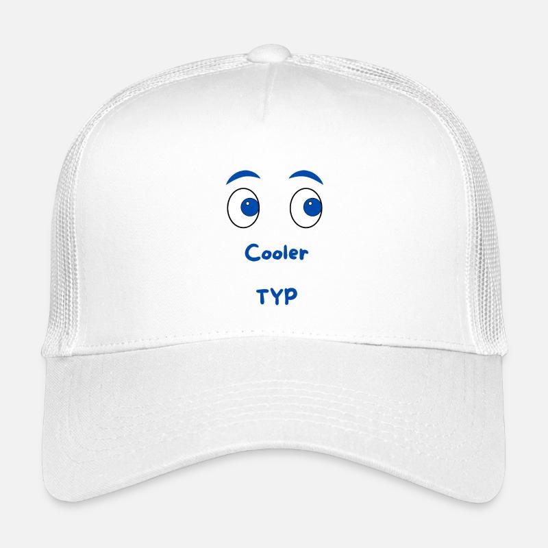 Cooler Typ - Kinder Trucker-Cap - Weiß