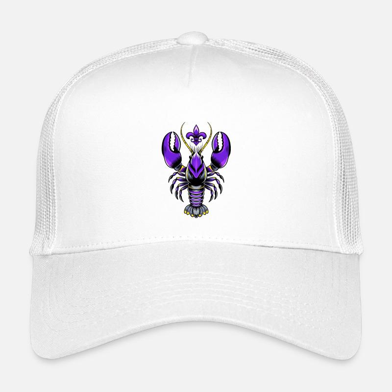 Écrevisses Mardi Gras avec motif fleur de lys Casquette trucker enfant