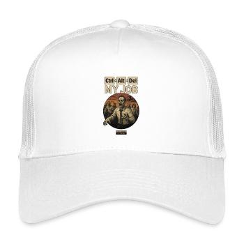 Ctrl+Alt+Suppr mon travail - Casquette trucker enfant - blanc - Devant