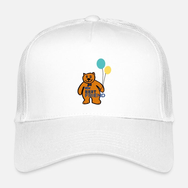 Bär mit Luftballons - Kinder Trucker-Cap - Weiß