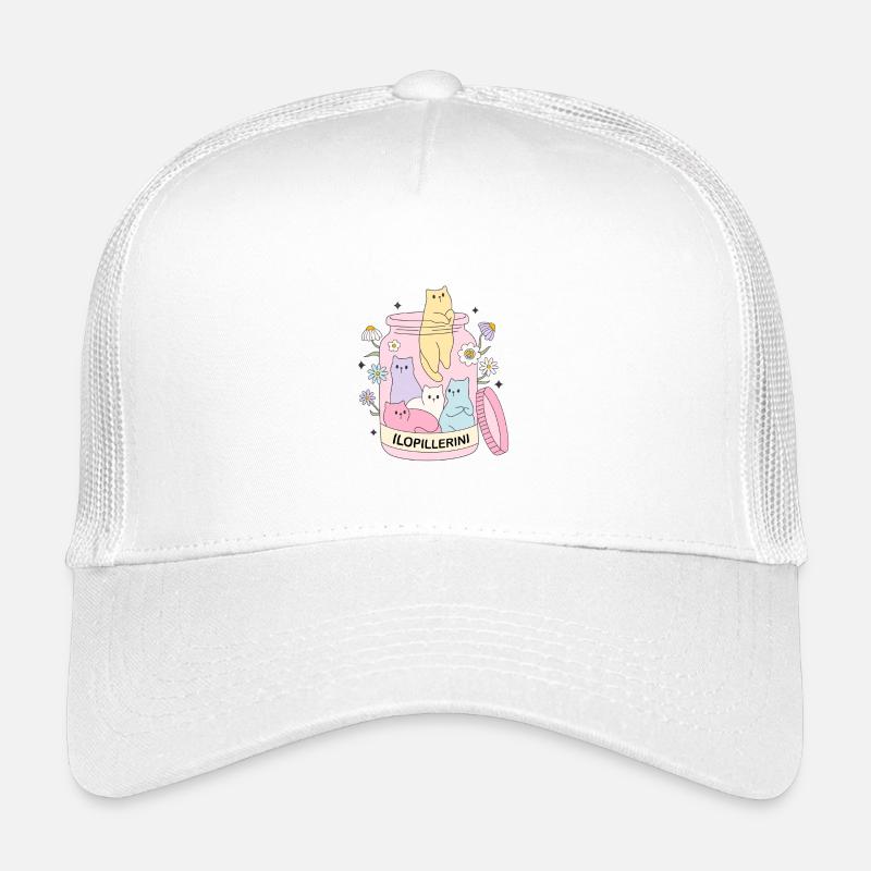 MEINE PILLE DER FREUDE - Kinder Trucker-Cap - Weiß