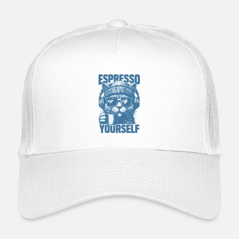 "Espresso Yourself" Cool Cat zum Kaffee Kinder Trucker-Cap