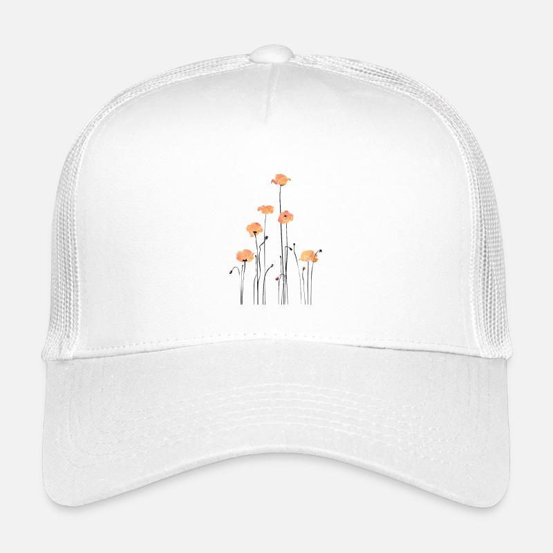 Illustration de coquelicots à l’aquarelle Casquette trucker enfant