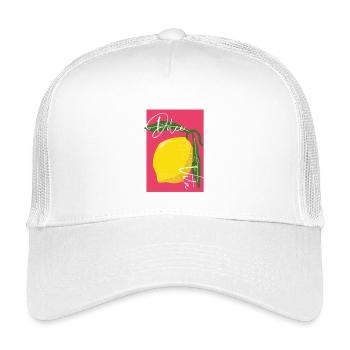 Lemon avec Écriture Artisanal Dolce Vita - Casquette trucker enfant - blanc - Devant