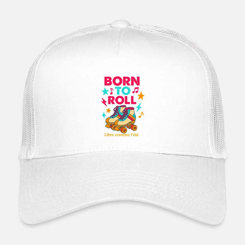 Borne to Roll Rollschuhe - Kinder Trucker-Cap - Weiß