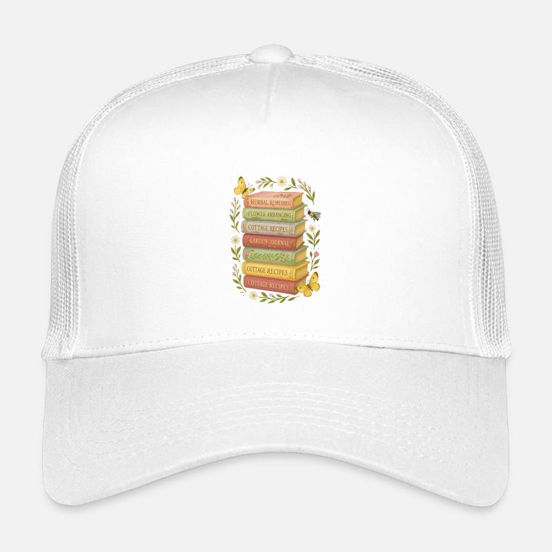 Nature and Book Lovers Floral Book Stack Kids’ Trucker Cap