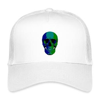 Toxic Skull – Siebdruck aus der Unterwelt - Kinder Trucker-Cap - Weiß - Vorne