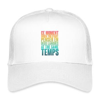 COOLER SPRUCH FÜR MEHRSPRACHLER, INTERNATIONAL - Kinder Trucker-Cap - Weiß - Vorne