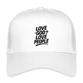 Love God and love your neighbor - Kids’ Trucker Cap - white - Front