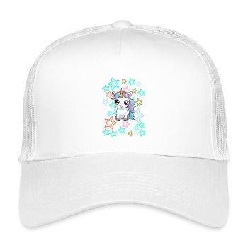 Cute Unicorn Kids Retro 60s Horse - Kids’ Trucker Cap - white - Front